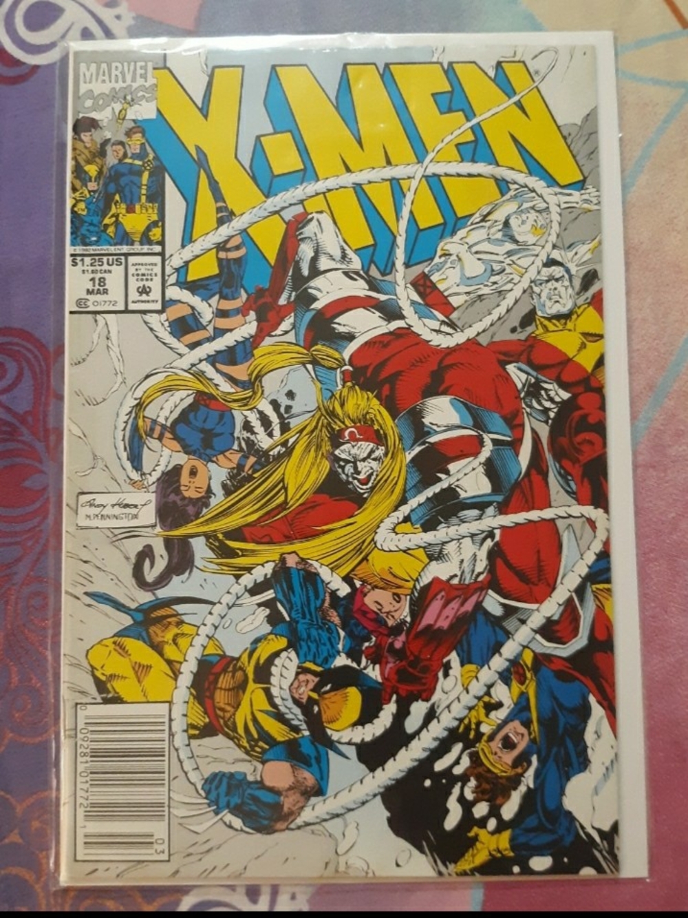 Marvel X-Men Comic Cover - Yellow, Red & Blue Artwork